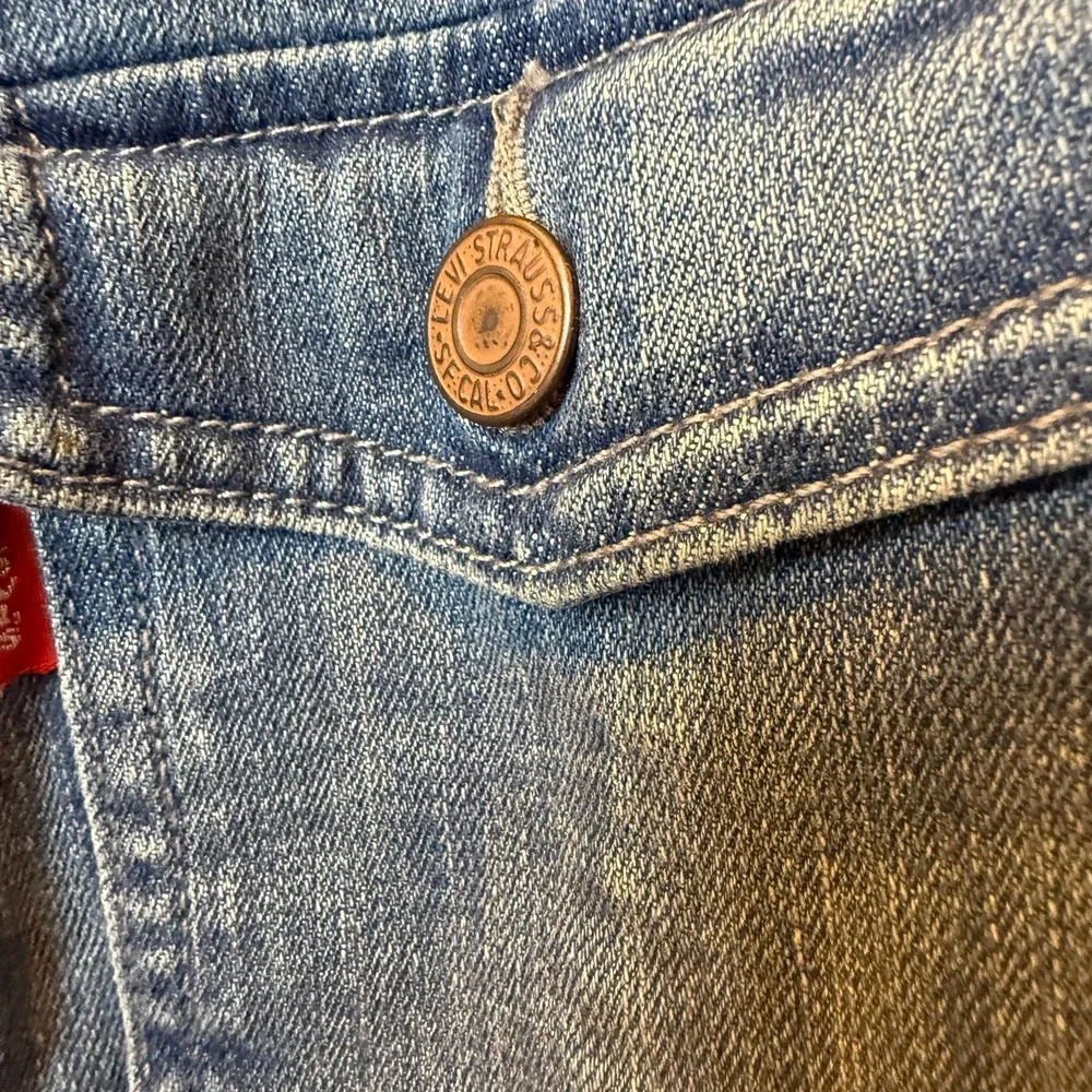 Levi's Light Wash Denim Jacket XL Stretch Trucker Jean Jacket
